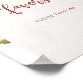 Boho herfst pumpkin Favors Neem Poster (Hoek)