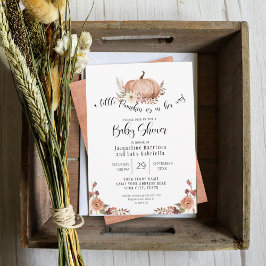 BOHO Herfst Pumpkin Floral Autumn Leaf Pampas Gras Kaart
