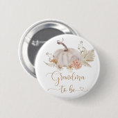 Boho herfst pumpkin Grandma om Button te worden (Voorkant /achterkant)