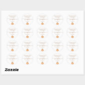 Boho Herfst Pumpkin Hartelijk dank voor de positie Ronde Sticker (Vel)
