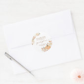Boho Herfst Pumpkin Hartelijk dank voor de positie Ronde Sticker (Envelop)