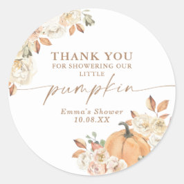 Boho Herfst Pumpkin Hartelijk dank voor de positie Ronde Sticker