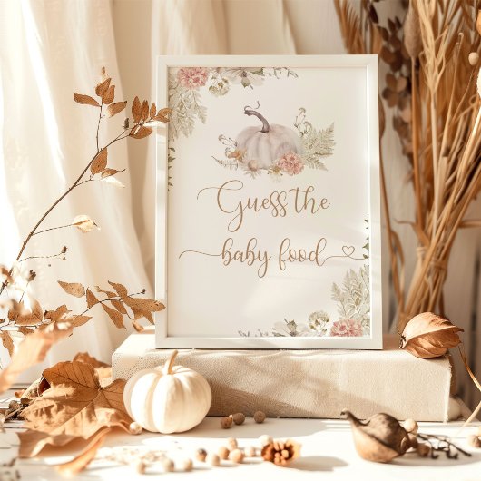 Boho Herfst pumpkin raadt het baby Poster aan