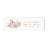Boho herfst pumpkin Return Address Label (Voorkant)
