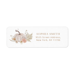 Boho herfst pumpkin Return Address Label