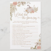 Boho herfst pumpkin Wat zei de groom? (Voorkant)