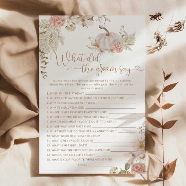 Boho herfst pumpkin Wat zei de groom? (Creator heeft geüpload)