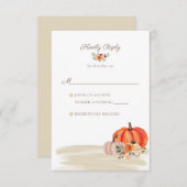 Boho Herfst Pumpkins Beach Arbor Wedding RSVP Kaartje (Voorkant / Achterkant)