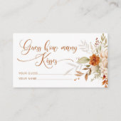 Boho herfst raden hoeveel kussen er in het bruidss informatiekaartje (Voorkant)