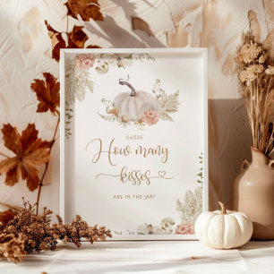 Boho Herfst raden hoeveel kussen in de pot Poster