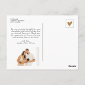 Boho Herfst Rainbow 2 Foto Nieuwe Baby Bedankt Briefkaart (Achterkant)