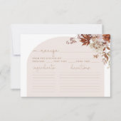 Boho herfst recept card. Elegant boogvanger (Voorkant)