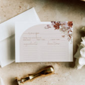 Boho herfst recept card. Elegant boogvanger