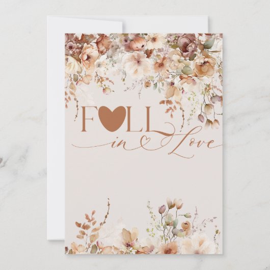 Boho Herfst rustiek chic Vrijgezellenfeest Kaart (Achterkant)