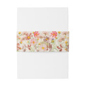 Boho Herfst Rustiek Wildflower Bloemen Beige bruil Uitnodigingen Wikkel (Achterkant Voorbeeld)