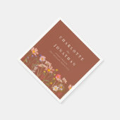 Boho Herfst Rustiek Wildflower Bloemen Huwelijk Servet (Hoek)