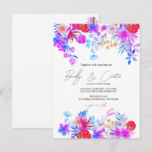 Boho herfst rustieke bloemen alles in één briefkaart (Voorkant / Achterkant)