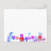 Boho herfst rustieke bloemen alles in één briefkaart (Achterkant)