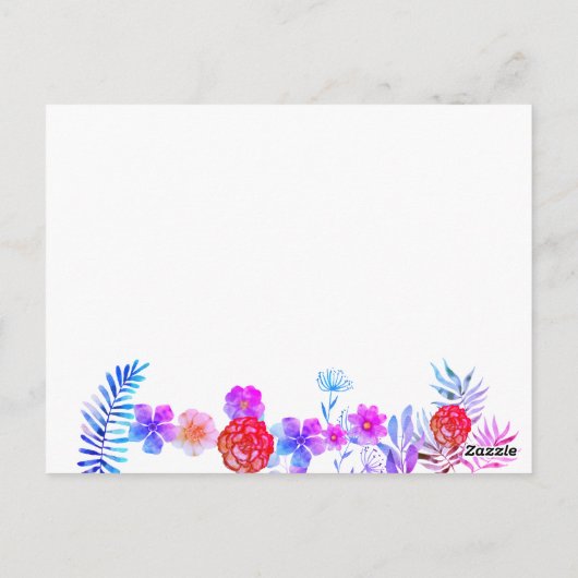 Boho herfst rustieke bloemen alles in één briefkaart (Achterkant)