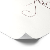 Boho herfst rustieke bloemen chique welkom bruilof poster (Hoek)