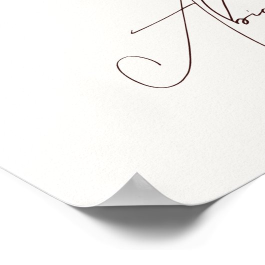 Boho herfst rustieke bloemen chique welkom bruilof poster (Hoek)