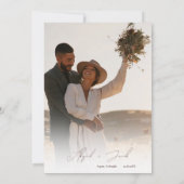 Boho herfst rustieke bloemenfoto bruiloft bedankkaart (Achterkant)