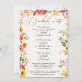 Boho herfst rustieke hand geschilderd vrijgezellen kaart (Achterkant)