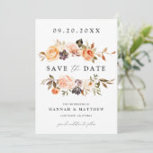 Boho-herfst Save the Date, Foto Save the Date Kaart (Staand voorkant)