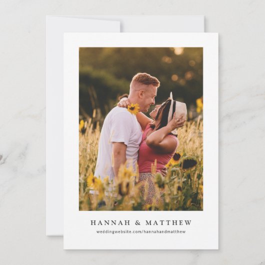 Boho-herfst Save the Date, Foto Save the Date Kaart (Achterkant)