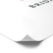 Boho herfst sinaasappel bloemige waterverf bruids  poster (Hoek)