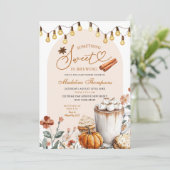 Boho Herfst Something Sweet is Brewing Baby shower Kaart (Staand voorkant)