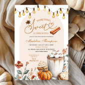 Boho Herfst Something Sweet is Brewing Baby shower Kaart