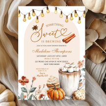 Boho Herfst Something Sweet is Brewing Baby shower