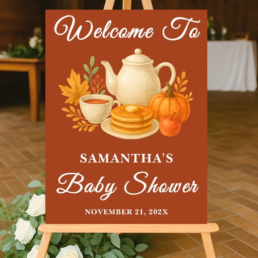 Boho Herfst Tea Party Baby shower Welkom Acryl Bord