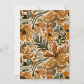 Boho Herfst Terracotta Bloemen Thanksgiving Feest Kaart (Achterkant)