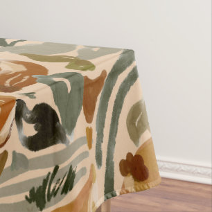 Boho Herfst Terracotta Bloemen Thanksgiving Herfst Tafelkleed