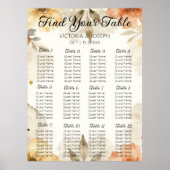 Boho-herfst Terracotta Bloemige Waterverf Bruiloft Poster (Voorkant)