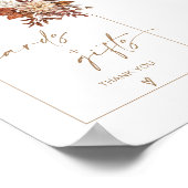 Boho Herfst Terracotta Boog Kaarten & Geschenken T Poster (Hoek)