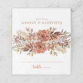 Boho Herfst Terracotta bruiloft details Plaatskaartje (Buitenkant ongevouwen)