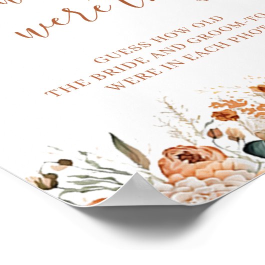 Boho herfst Terracotta Herfst Vrijgezellenfeest sp Poster (Hoek)