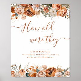 Boho herfst Terracotta Herfst Vrijgezellenfeest sp Poster