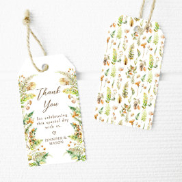 Boho Herfst thema Herfst bruiloft Dank u Cadeaulabel