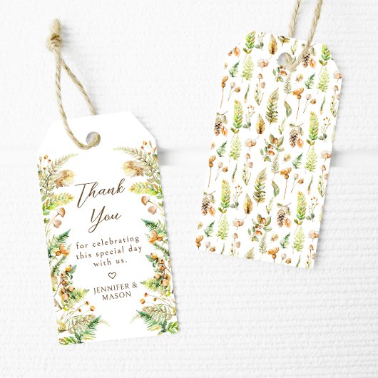 Boho Herfst thema Herfst bruiloft Dank u Cadeaulabel