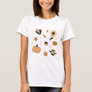 Boho Herfst-thema T-shirt