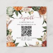 Boho Herfst | Trouwfeest Registratie Informatiekaartje (Voorkant)