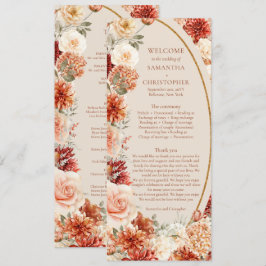 Boho herfst tuin specerijen sinaasappel beige prog programmakaart