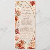 Boho herfst tuin specerijen sinaasappel beige prog programmakaart (Voorkant)