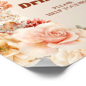 Boho herfst tuin specerijen sinaasappel beige roes poster (Hoek)