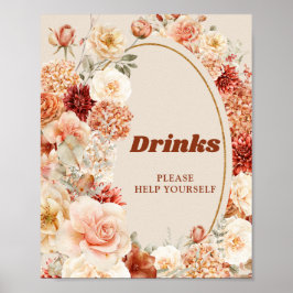 Boho herfst tuin specerijen sinaasappel beige roes poster