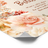 Boho herfst tuin specerijen sinaasappel beige roes poster (Hoek)